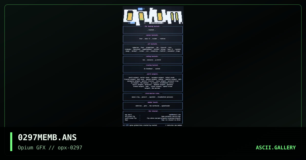 february 1997 member & board list, by rawlock, 1997
