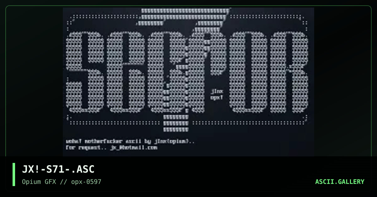 sECtOr!sEVEn(/seCtOr7/) (in vga!), by jinx, 1997