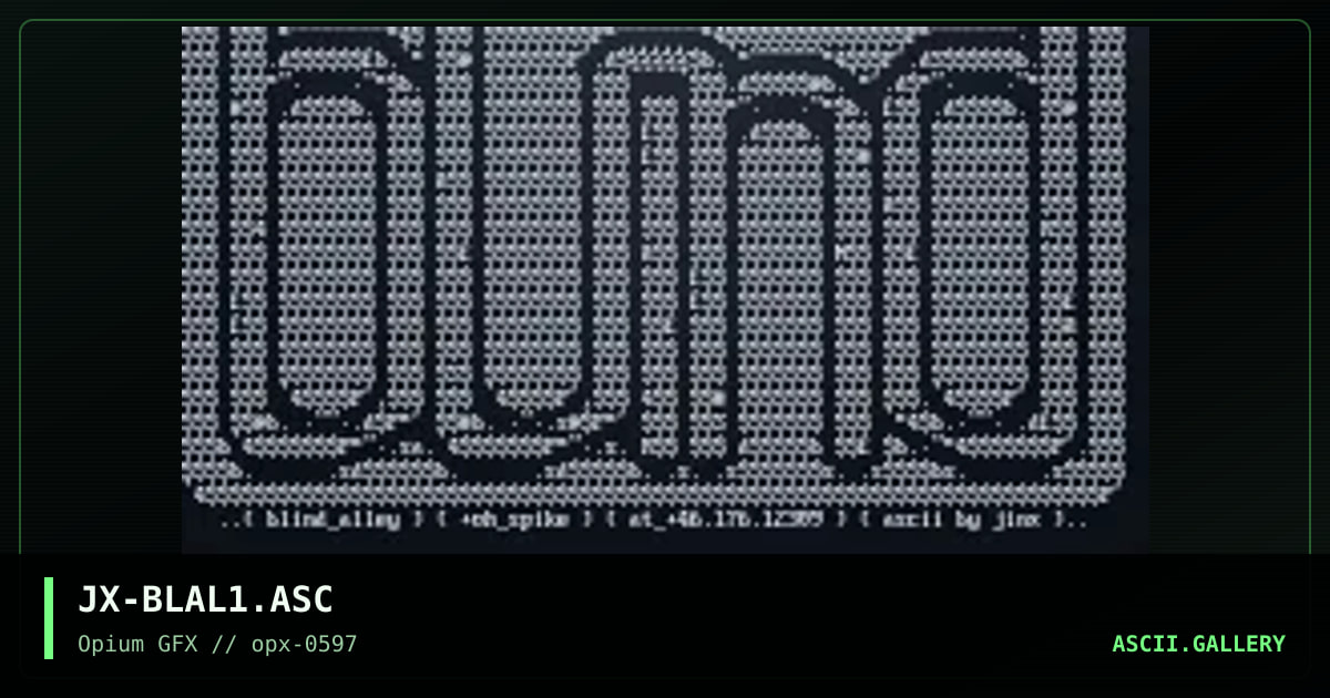 bLiNd aLLEY .<-:-, by jinx, 1997