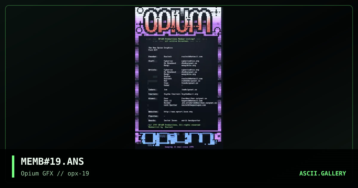 Memberlist, by rawlock, 1998