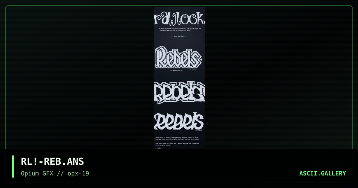 The Rebels Collection, by rawlock, 1998