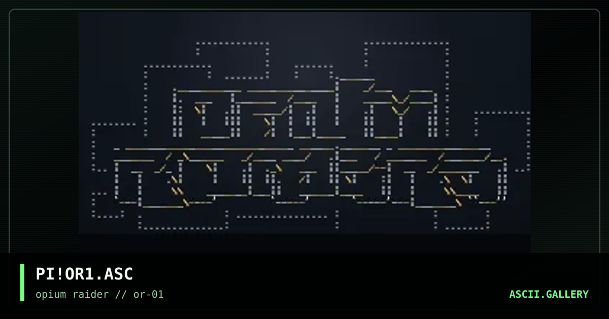 Opium Raiders, by pirate, 1997
