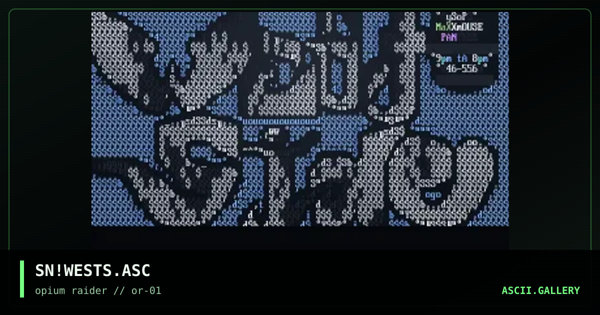 West Side BBS Logo, by sniper, 1997