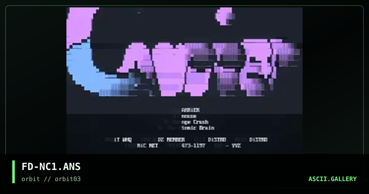 NO CARRiER, by foul demon, 1995