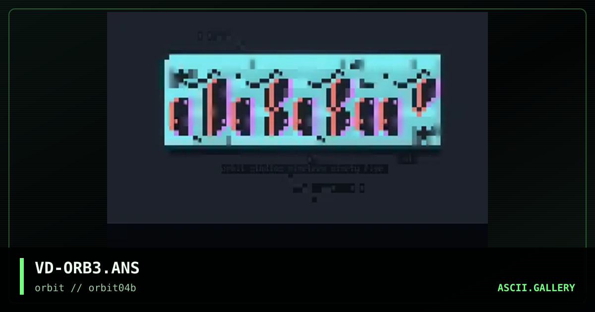 another orbit logo, by veediot, 1995