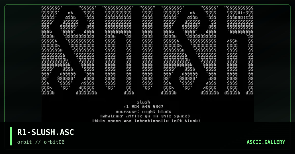 slush, by replica, 1995