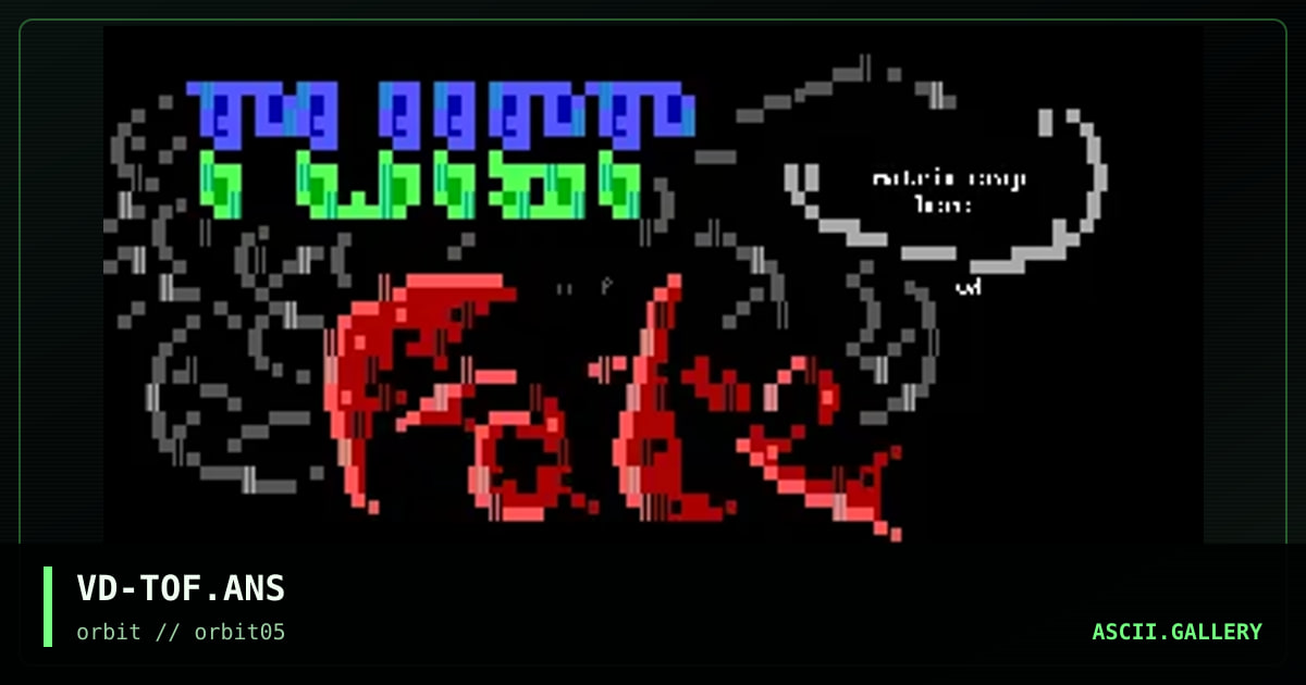 VD-TOF.ANS, by veediot, 1995