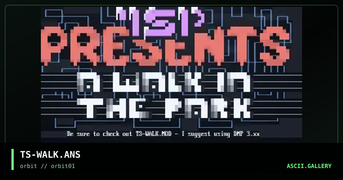 TS-WALK.ANS, by tsunami surge, 1995
