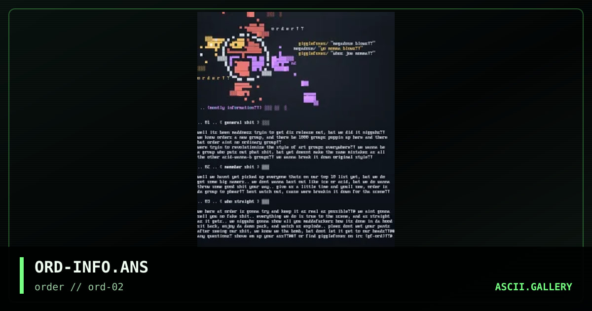 ORD-INFO.ANS, by megadose, 1996