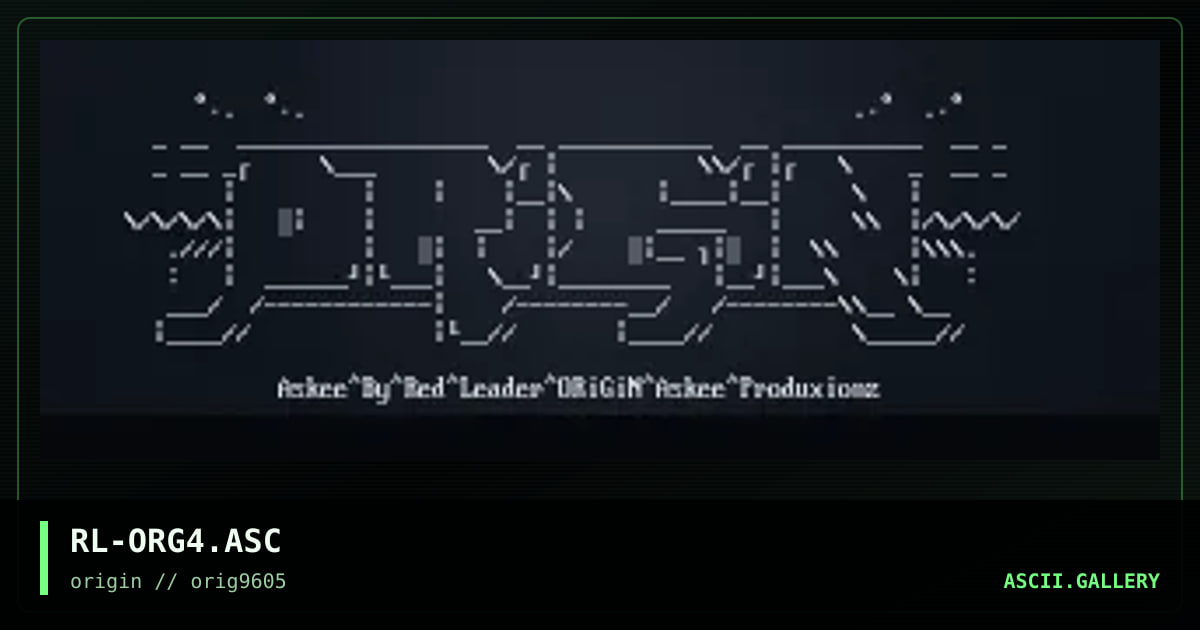 Origin Logo, by red leader, 1996