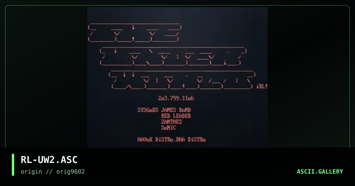 RL-UW2.ASC, by red leader, 1996