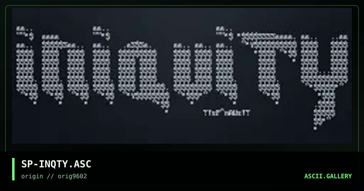 Iniquity logo, by speed, 1996
