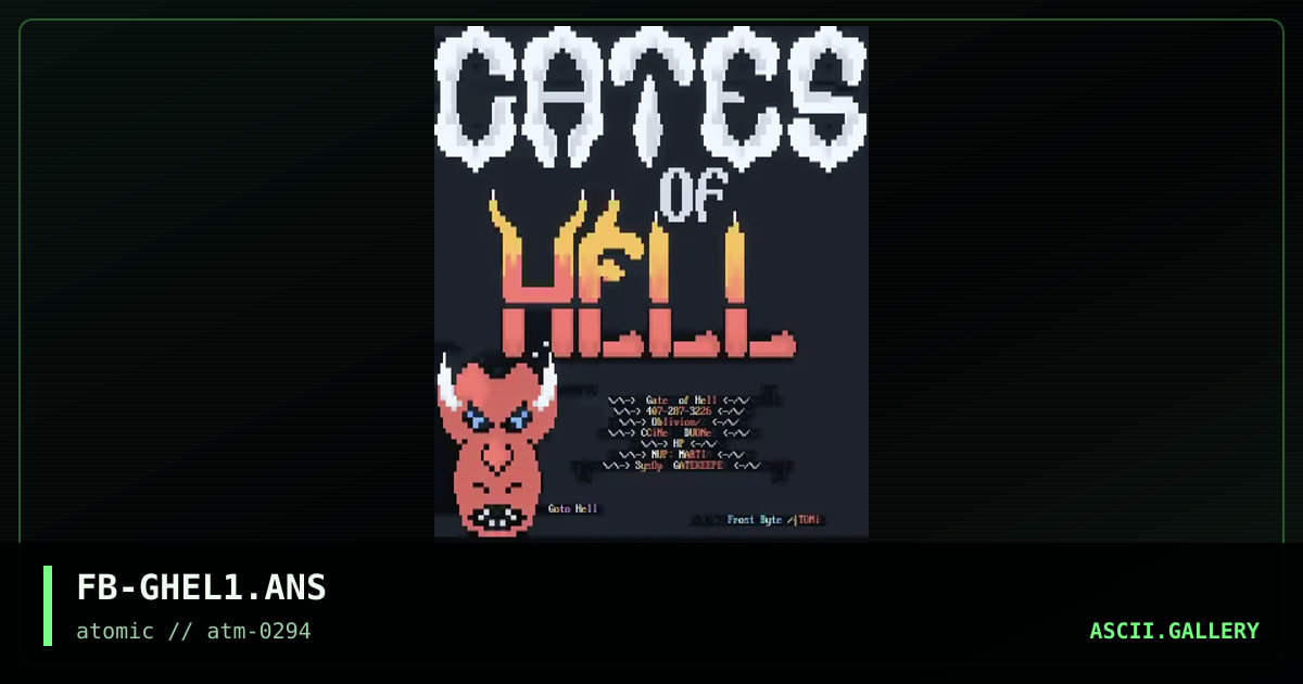 FB-GHEL1.ANS, by frost byte, 1994