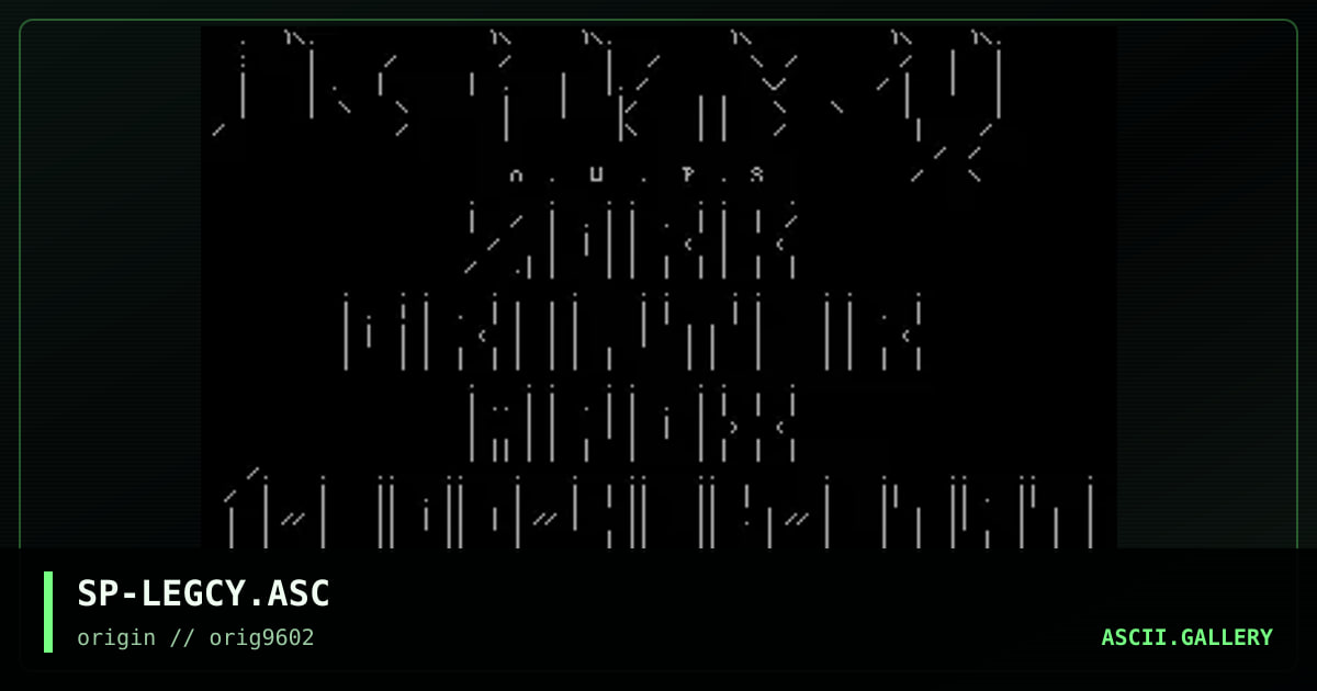 Legacy ASKii, by speed, 1996