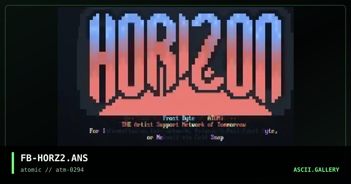 FB-HORZ2.ANS, by frost byte, 1994