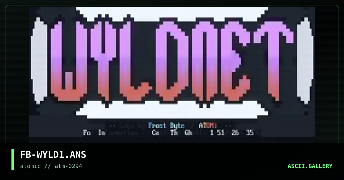 FB-WYLD1.ANS, by frost byte, 1994