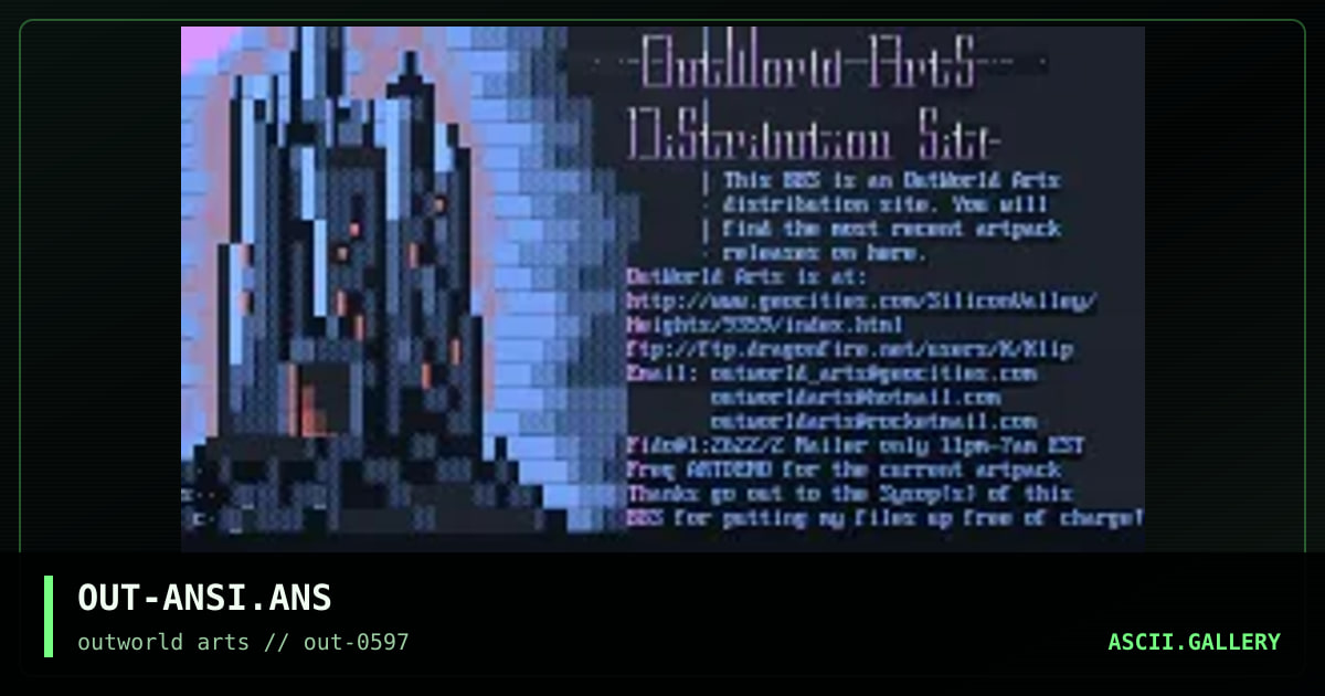 OUT-ANSI.ANS, by sandy chidester, 1997