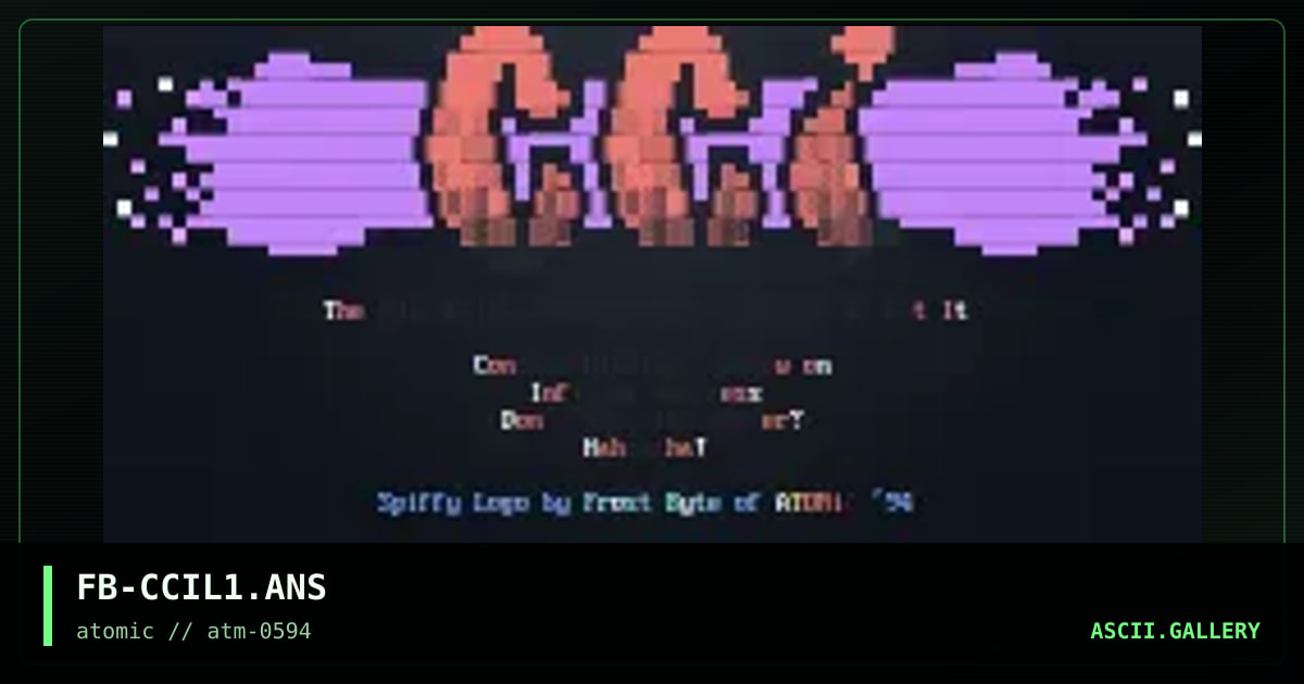 FB-CCIL1.ANS, by frost byte, 1994