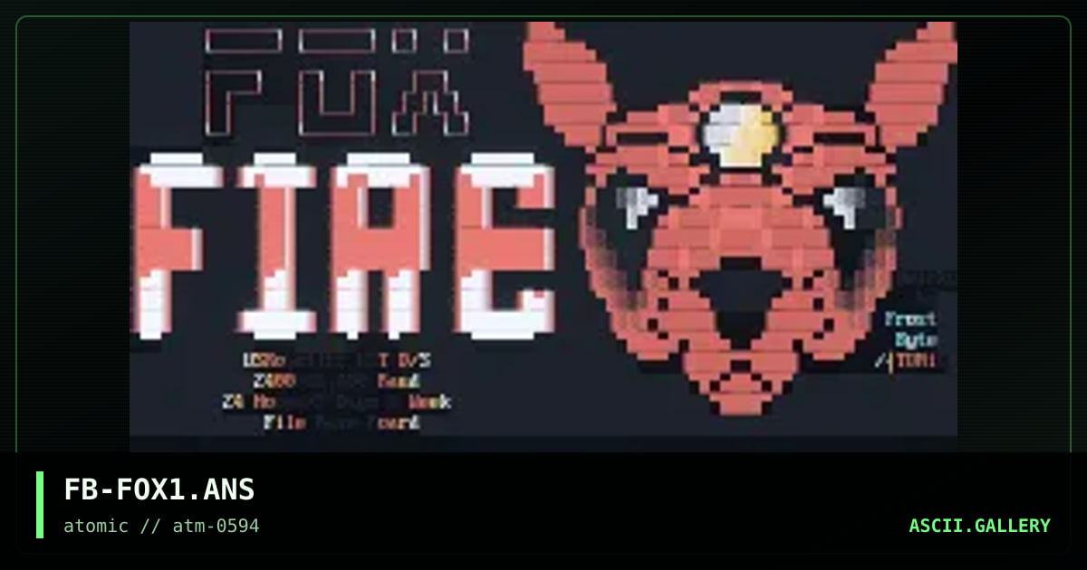 FB-FOX1.ANS, by frost byte, 1994