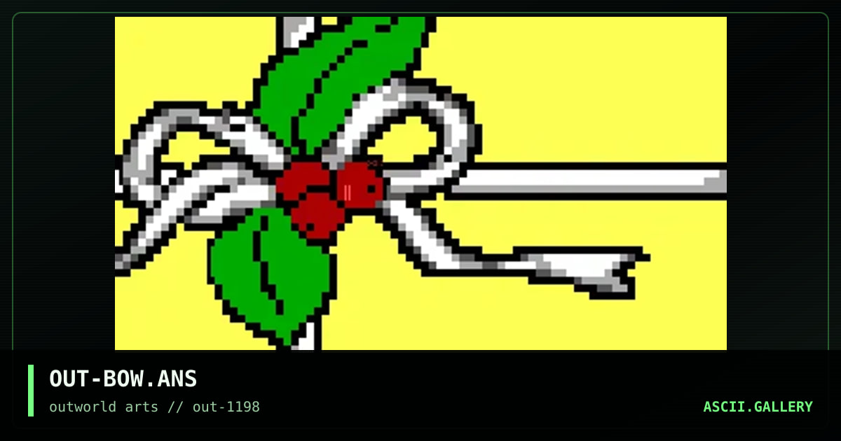 OUT-BOW.ANS, by sandy chidester, 1998