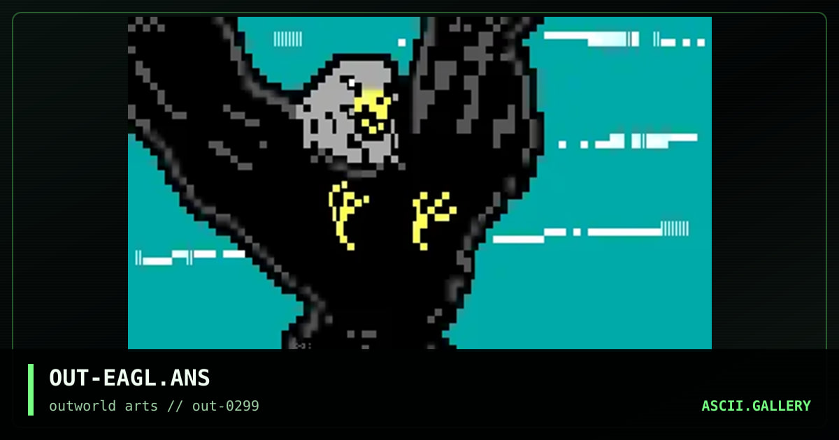 OUT-EAGL.ANS, by sandy chidester, 1999