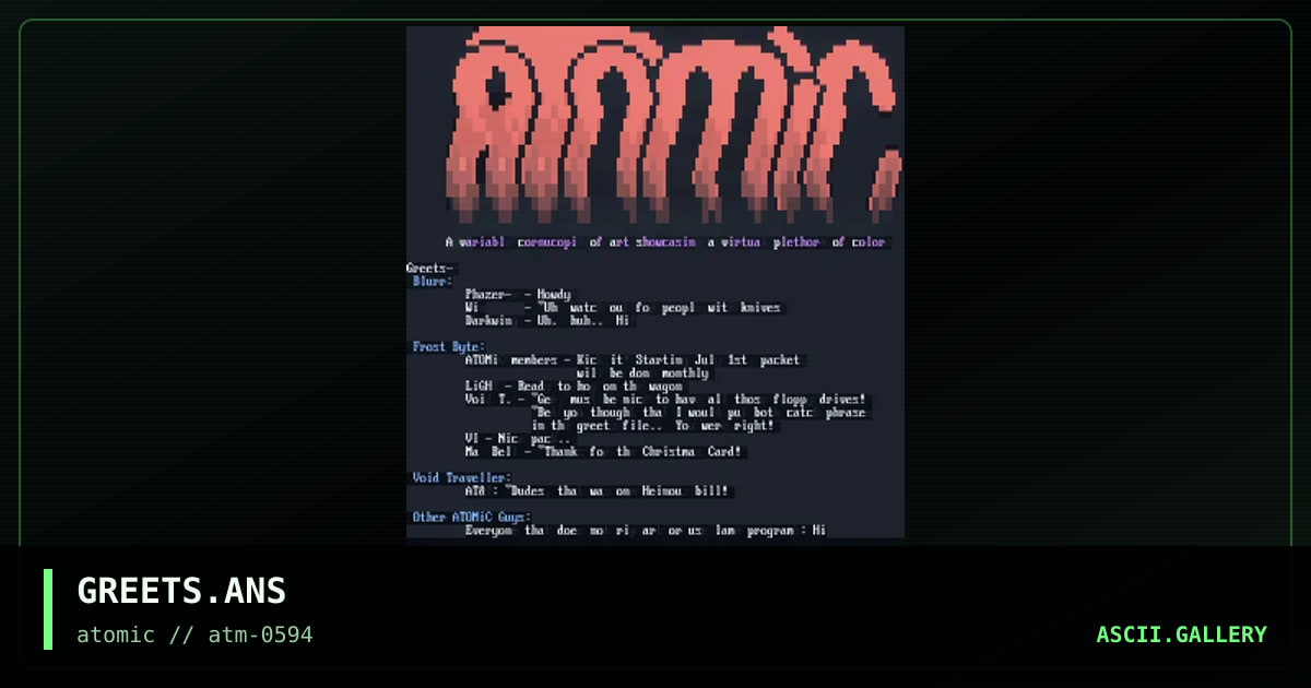 GREETS.ANS, by frost byte, 1994