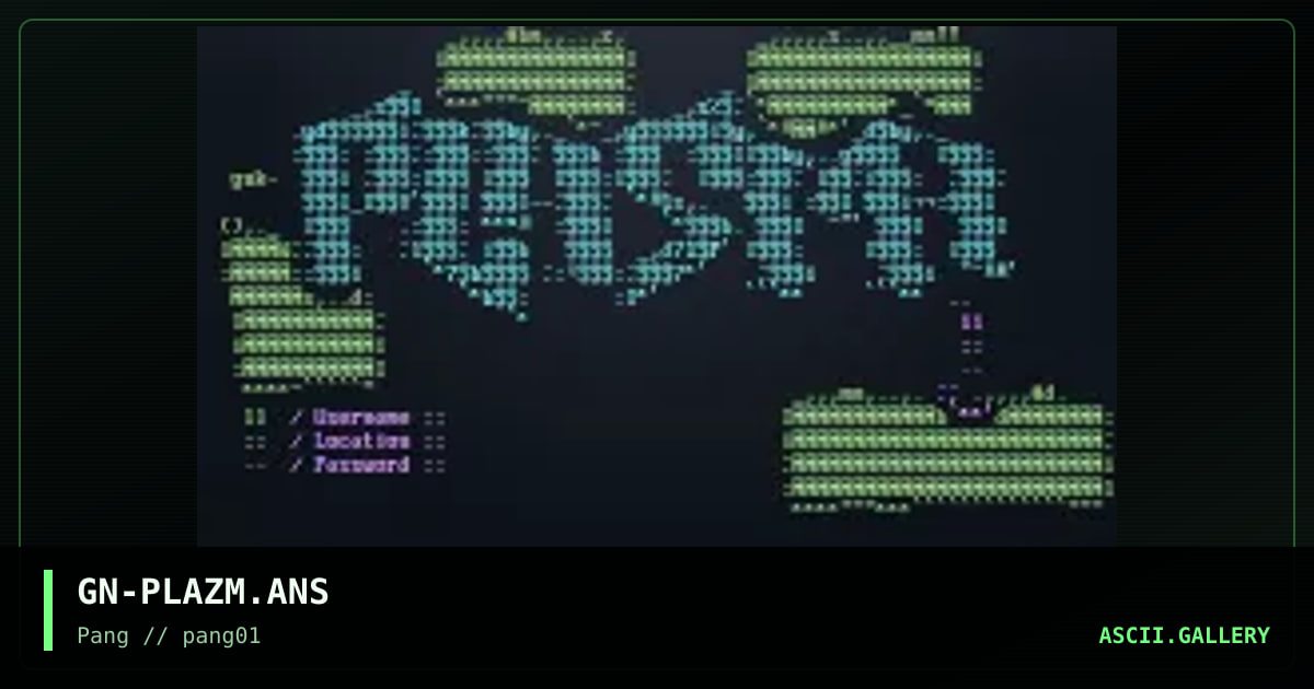 GN-PLAZM.ANS, by genick, 1998