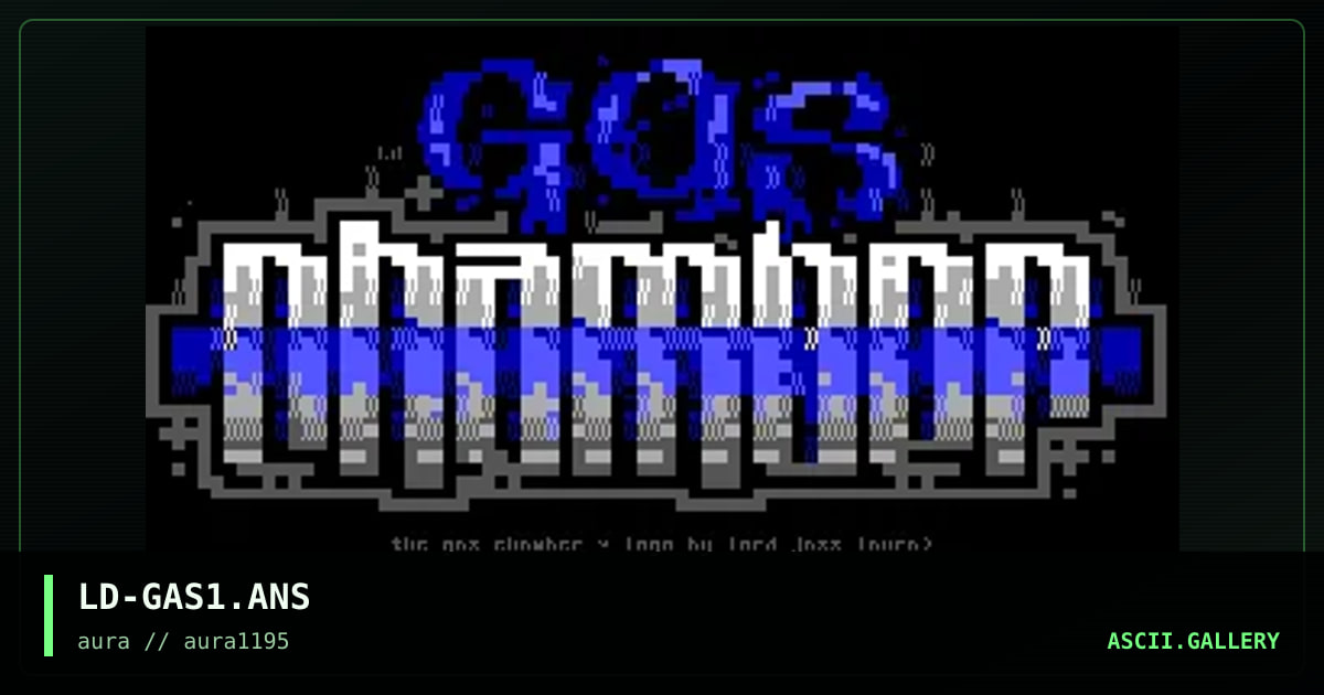 Gas Chamber!, by lord jazz, 1995