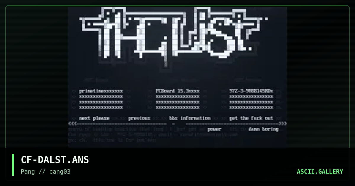 CF-DALST.ANS, by corn flax, 1998