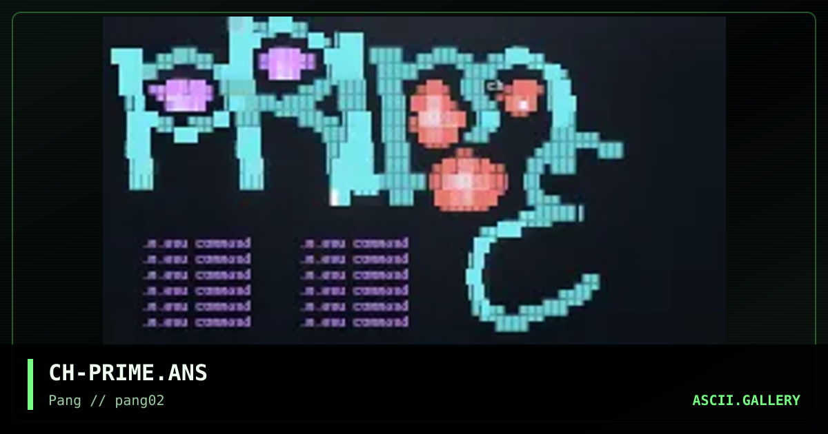 CH-PRIME.ANS, by chronic-pang, 1998