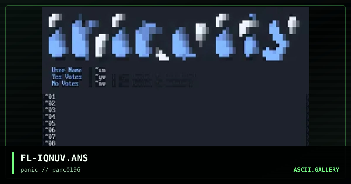FL-IQNUV.ANS, by untagged, 1995