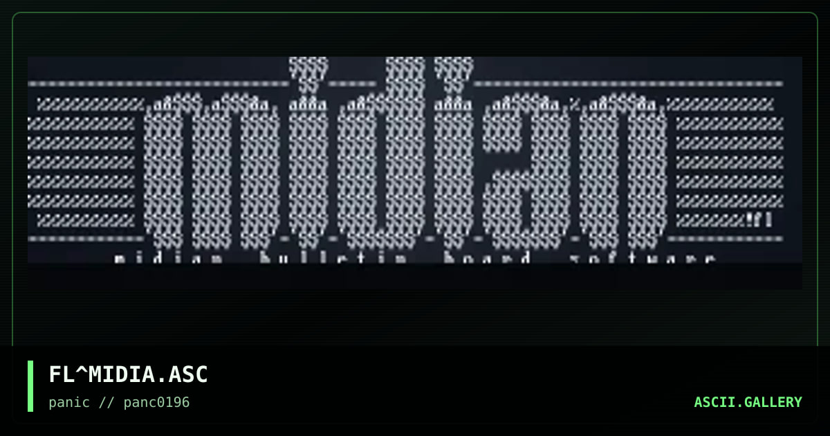 Midian BBS Software, by fluid, 1995