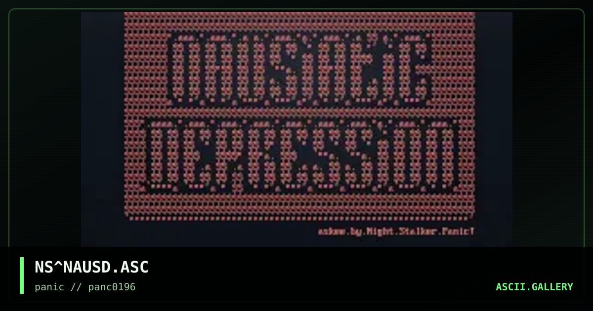 Nausiatic Depression, by untagged, 1995