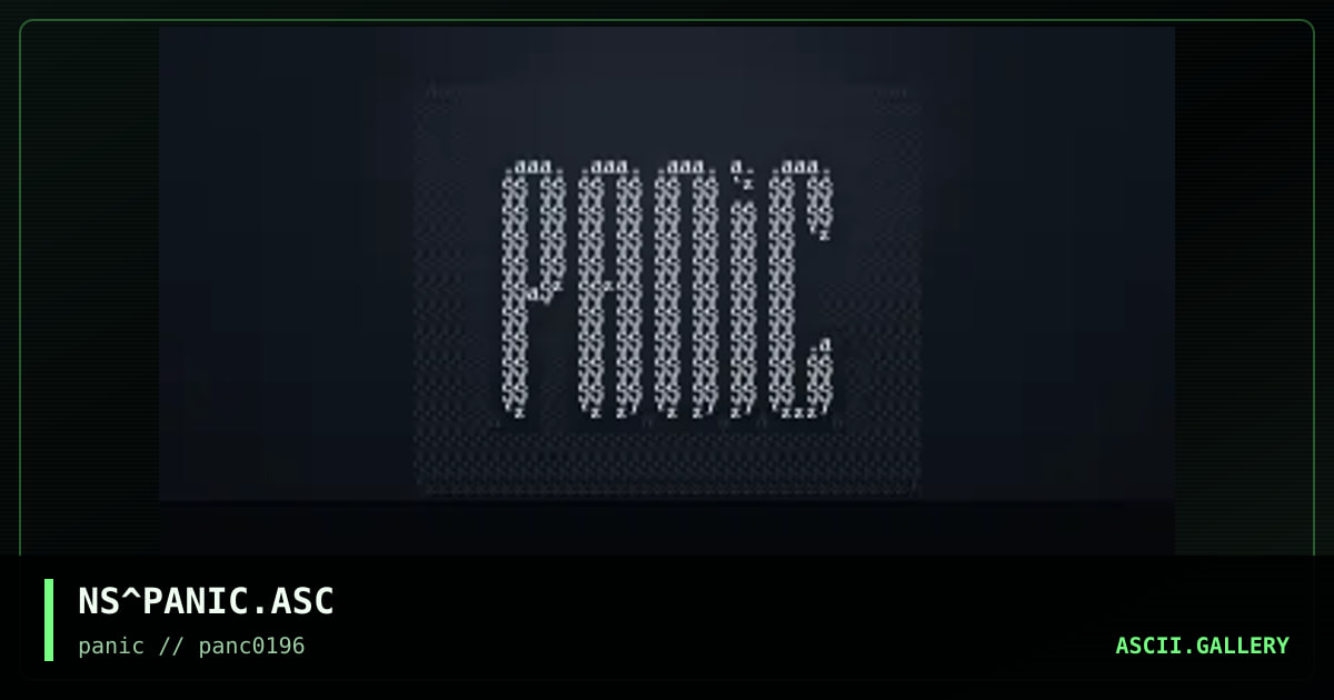 Panic! Promotional, by untagged, 1995