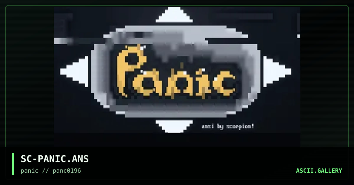 PANiC Promotional!, by untagged, 1995