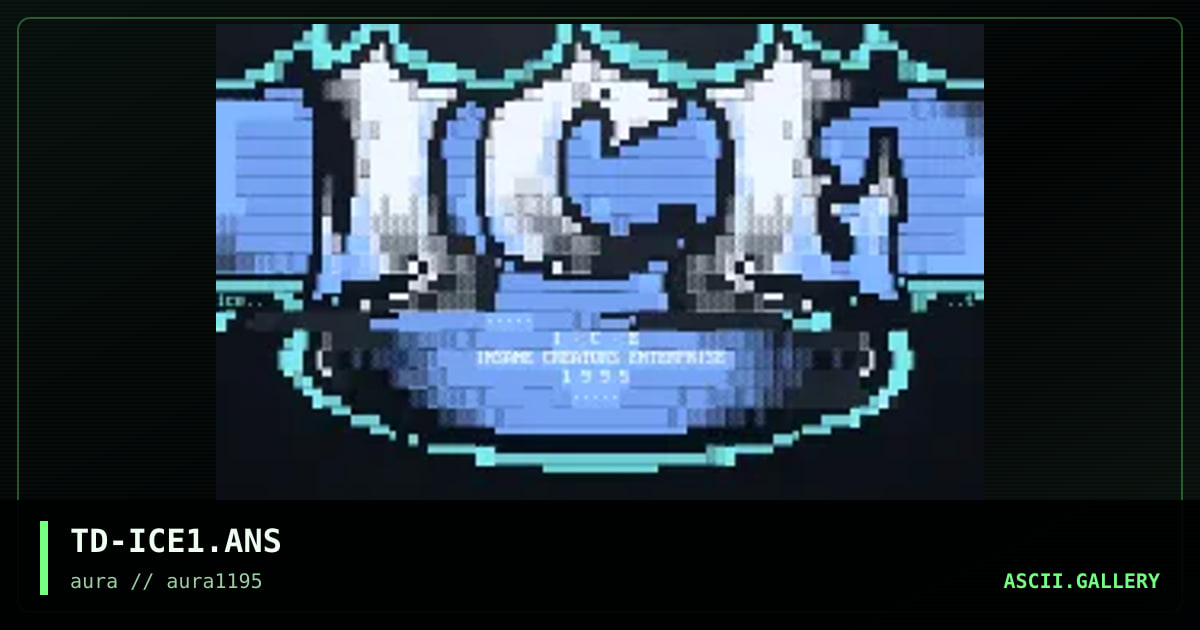 iCE Logo #1, by twilight serenity, 1995