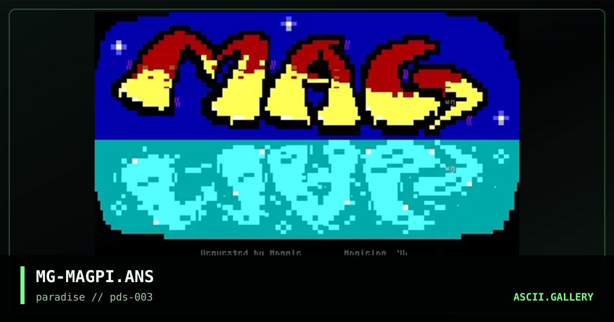 Magpie, by magician, 1996