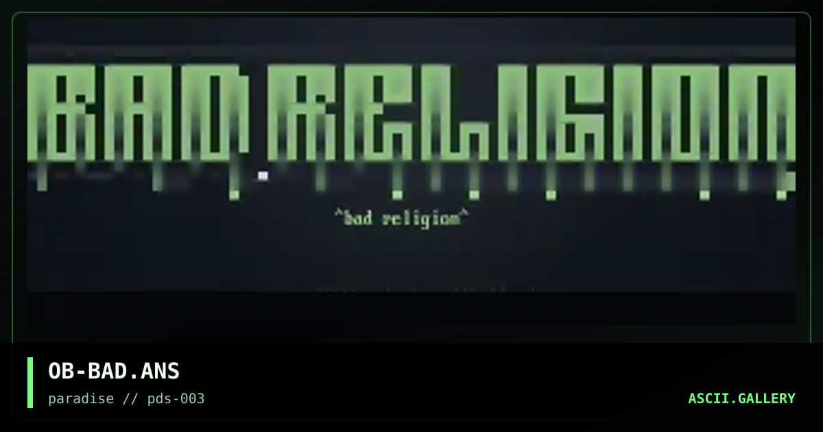 Bad Religion logo, by oddball, 1996