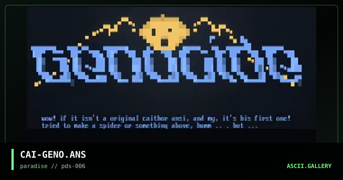 genocide, ansi (?), by caithor, 1996