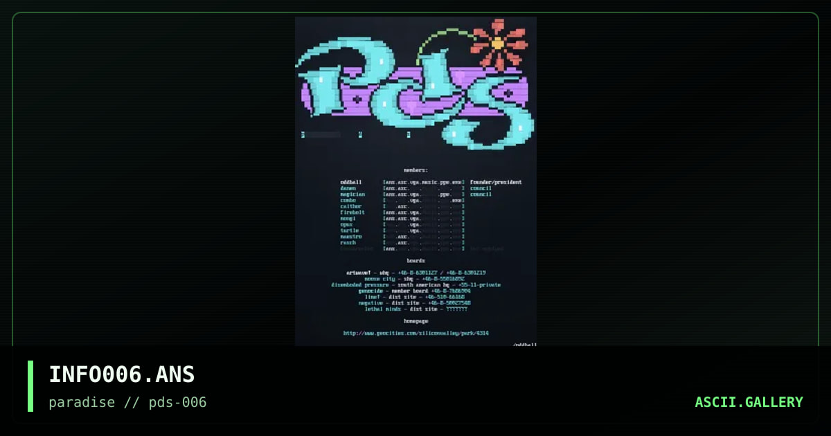 INFO006.ANS, by firebolt, 1996