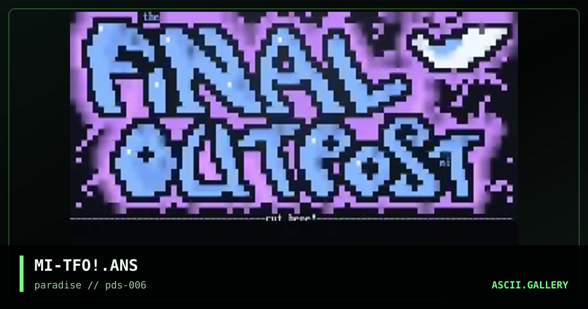 the final outpost!, by mongi, 1996