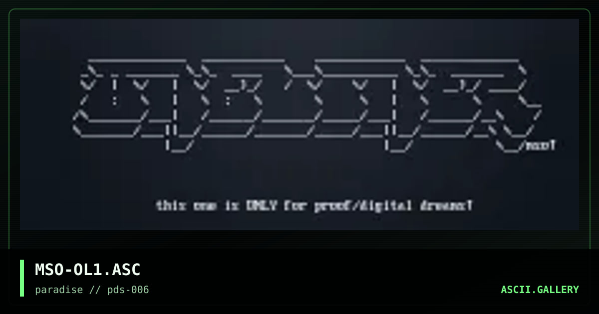 MSO-OL1.ASC, by mso, 1996