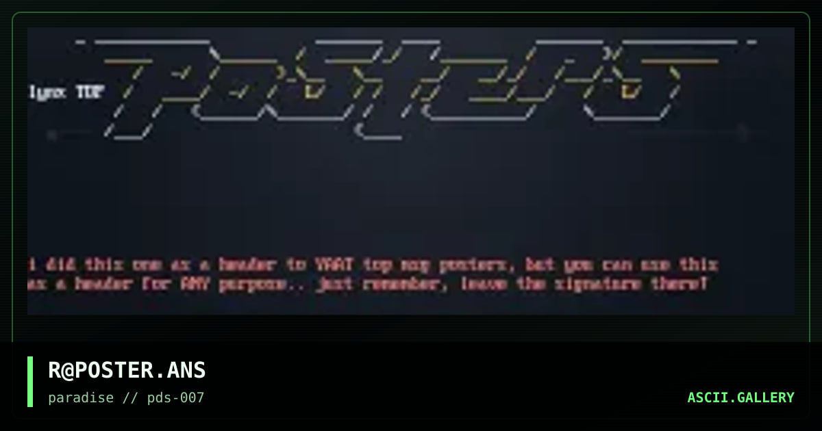 top posters header, by rumble, 1996