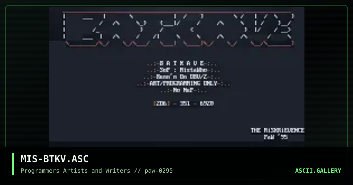 MIS-BTKV.ASC, by the miskrievence, 1995