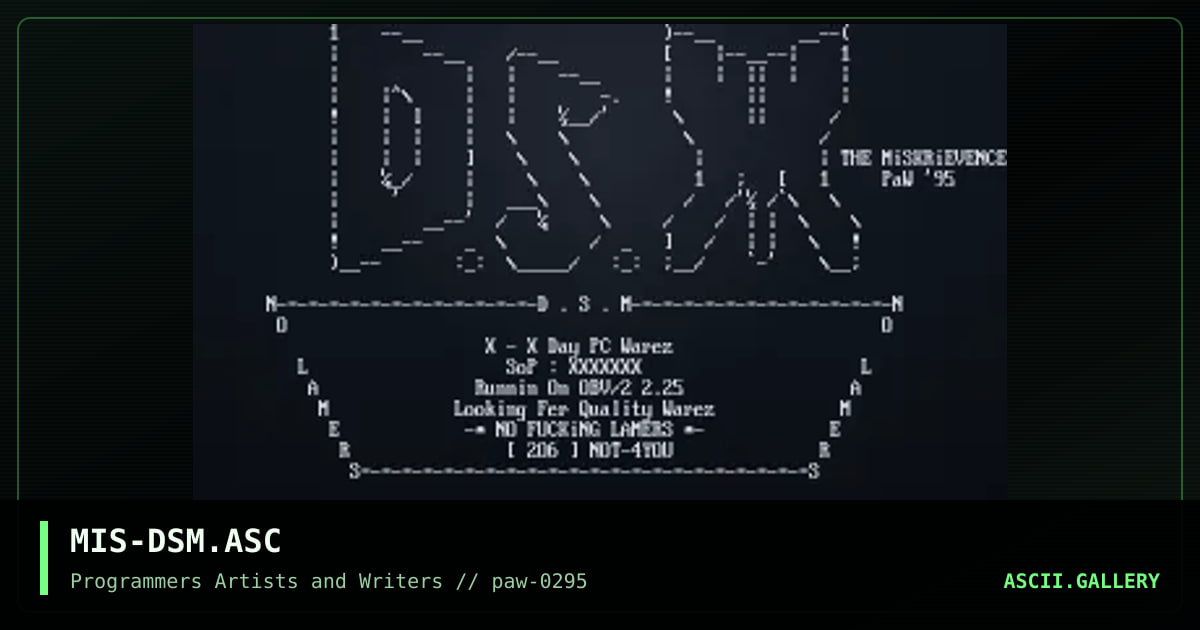 MIS-DSM.ASC, by the miskrievence, 1995