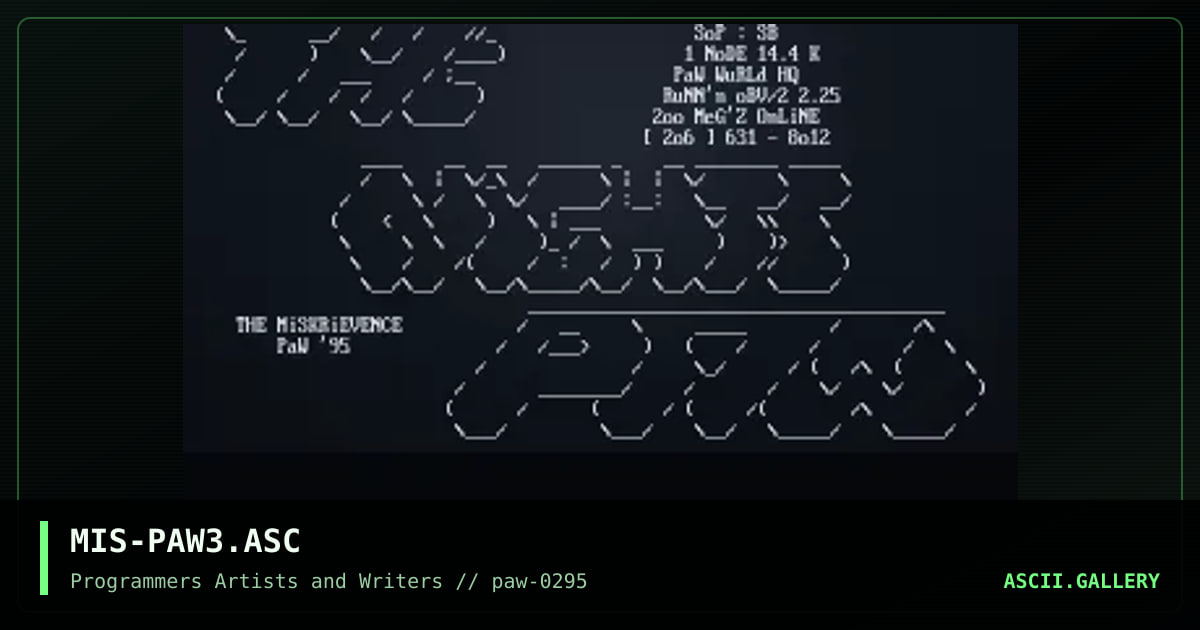 The NiGHT'S PaW, by the miskrievence, 1995