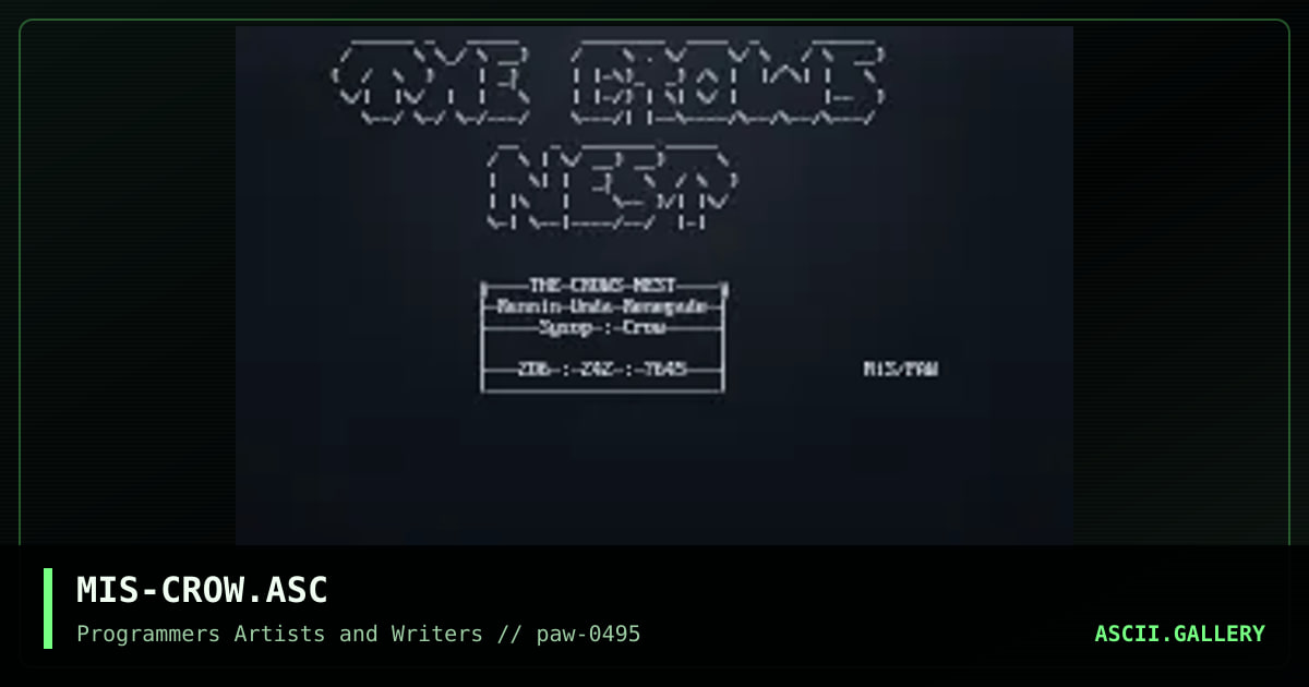 The Crow's Nest, by the miskrievence, 1995