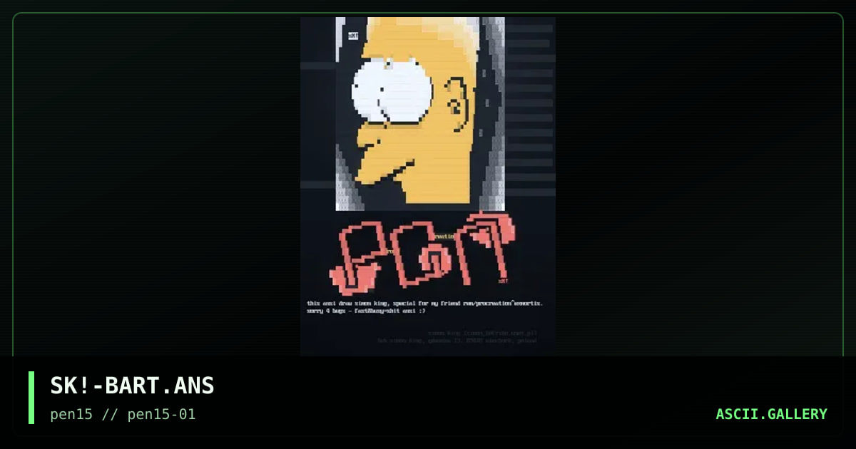 bART sIMPSON, by simonking, 1998