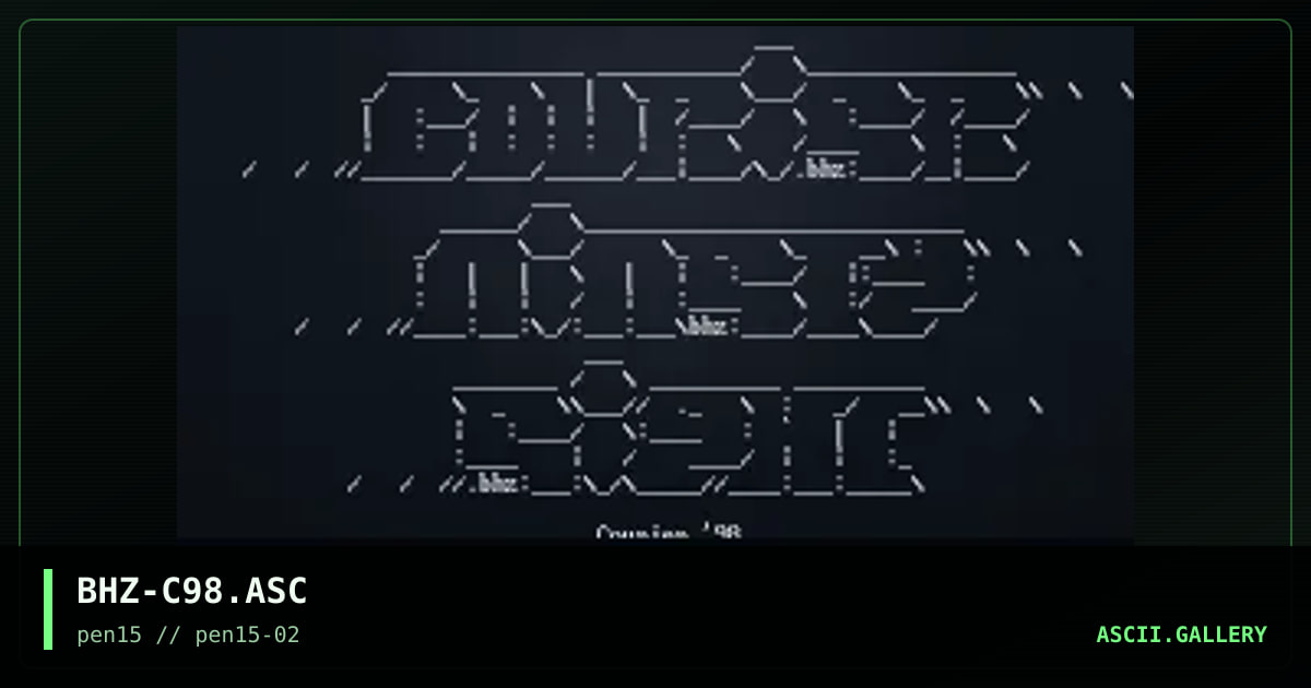 #COURiER98 LOGO, by biohazard-pen15, 1998