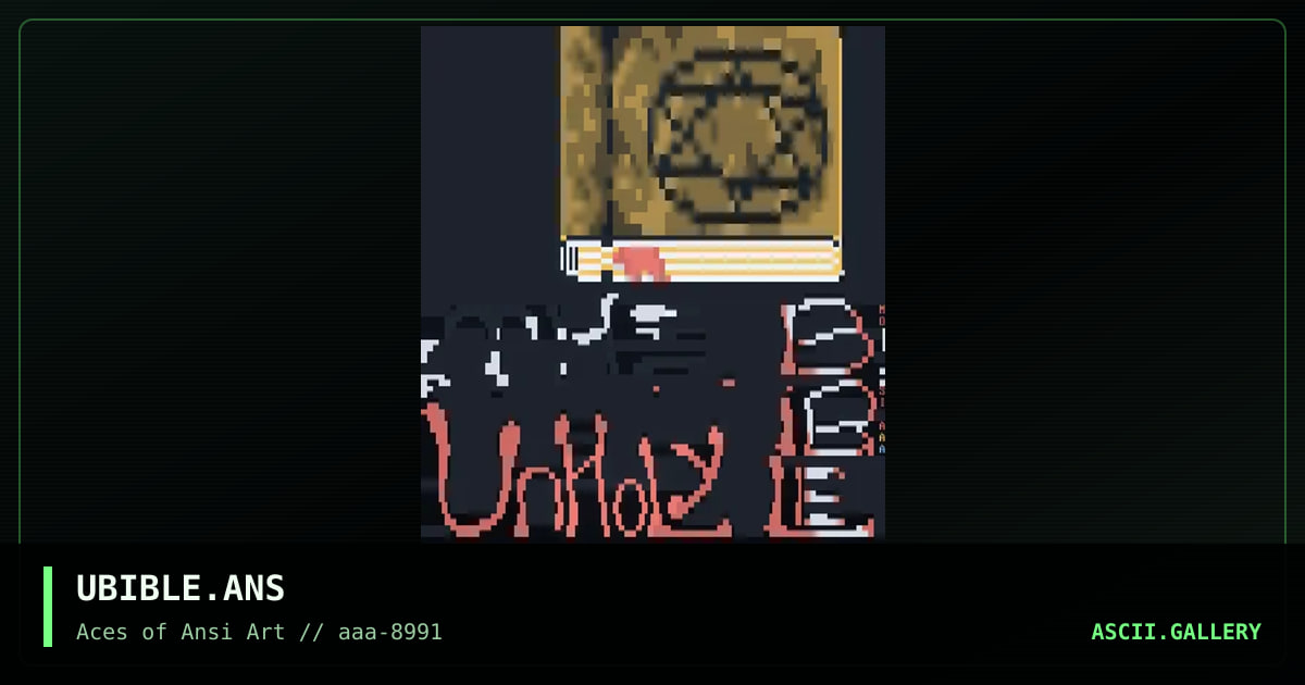 UBIBLE.ANS, by mondoman, 1991